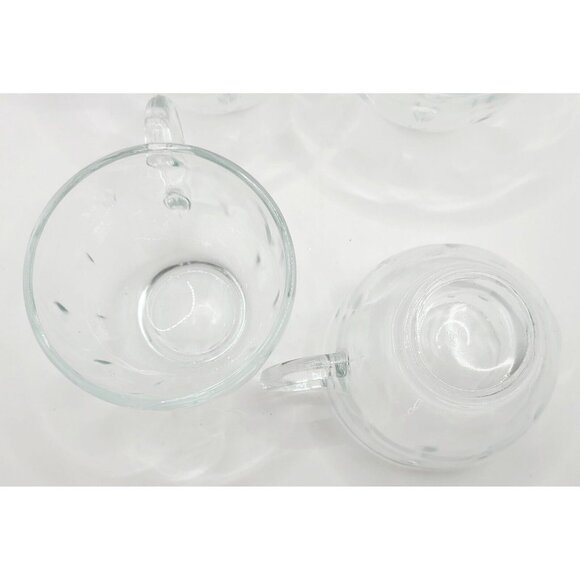 Vtg Hazel-Atlas Tear Drop Clear Glass Replacement Cup for Snack Tray Set of 4 - Picture 4 of 9
